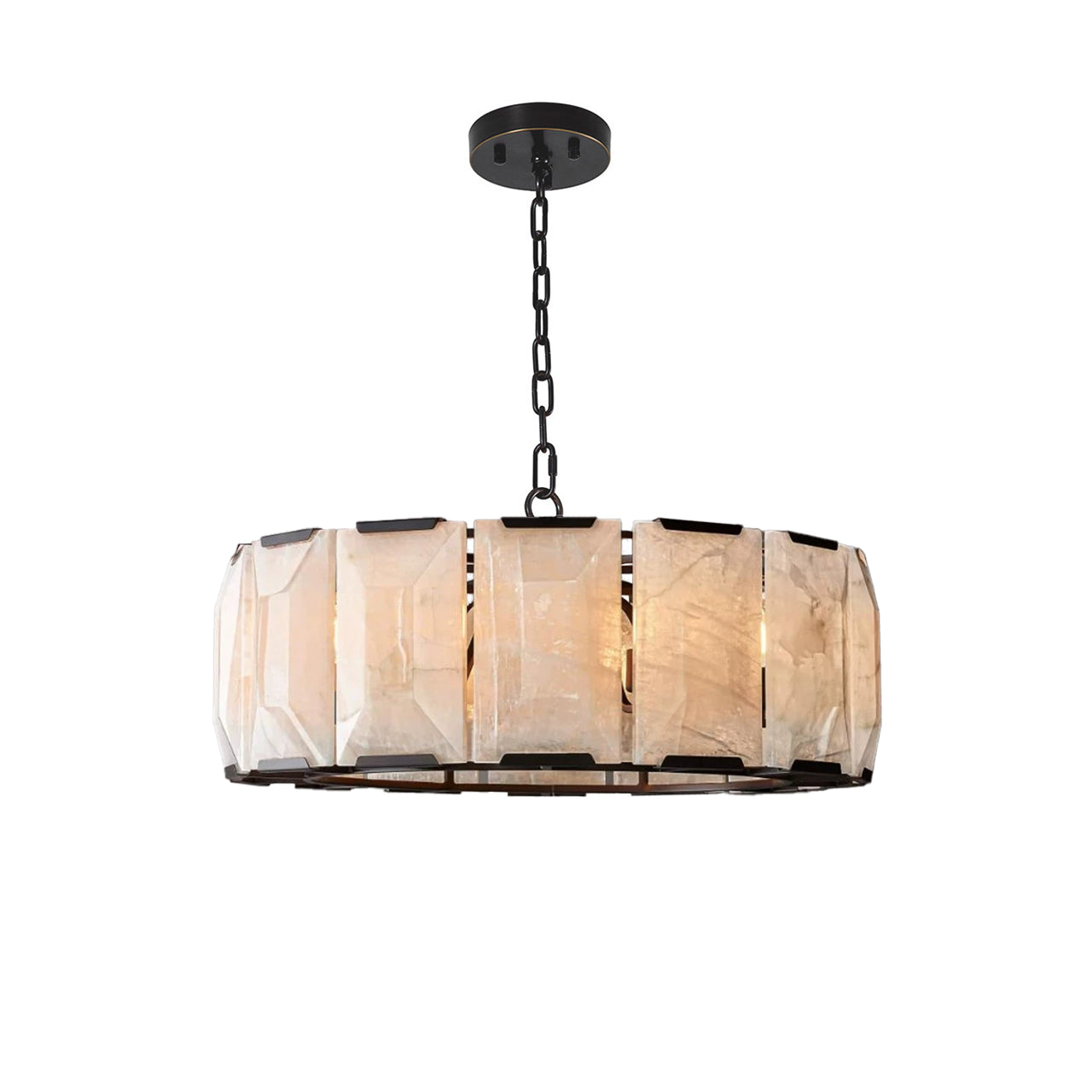 WOMO Round Alabaster Chandelier-WM2846