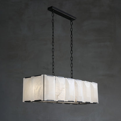 WOMO Rectangular Alabaster Chandelier-WM2847