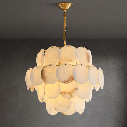 WOMO Tiered Alabaster Chandelier-WM2848