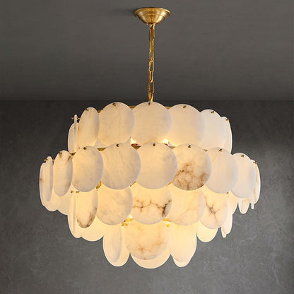 WOMO Tiered Alabaster Chandelier-WM2848