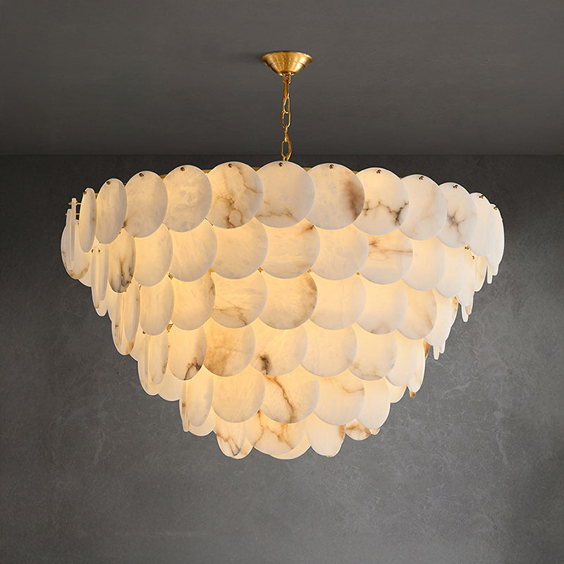 WOMO Tiered Alabaster Chandelier-WM2849