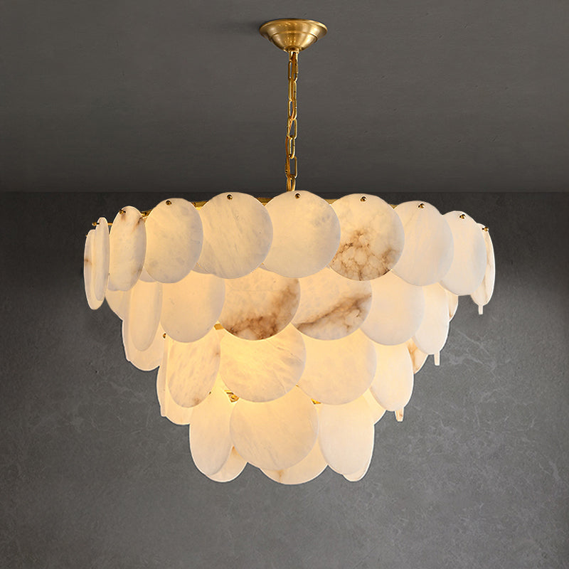 WOMO Tiered Alabaster Chandelier-WM2849