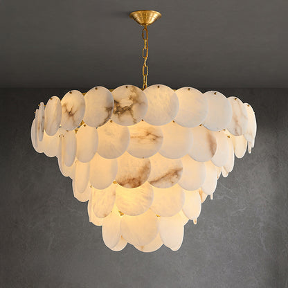 WOMO Tiered Alabaster Chandelier-WM2849