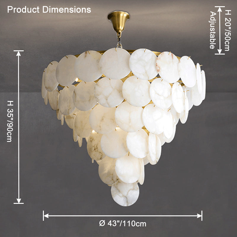 WOMO Grand Tiered Alabaster Chandelier-WM2850