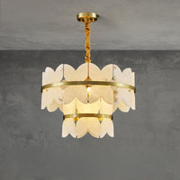WOMO Butterfly Tiered Alabaster Chandelier-WM2851