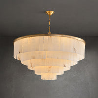 WOMO Tiered Round Alabaster Chandelier-WM2853