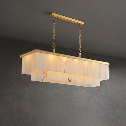 WOMO Rectangular Alabaster Chandelier-WM2854