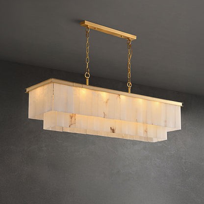 WOMO Rectangular Alabaster Chandelier-WM2854