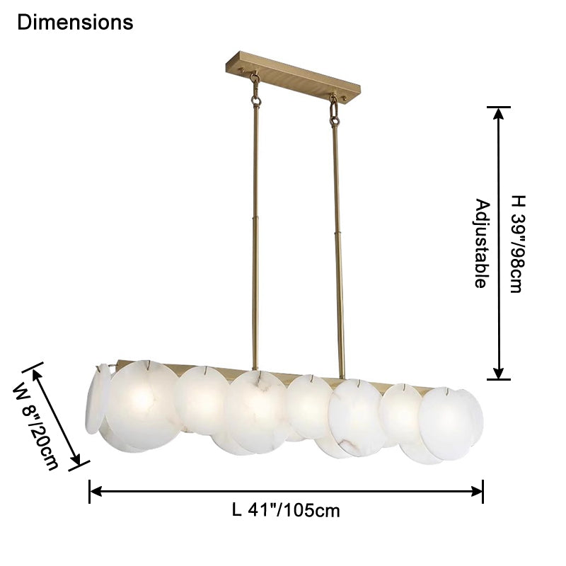 WOMO Linear Alabaster Chandelier-WM2855