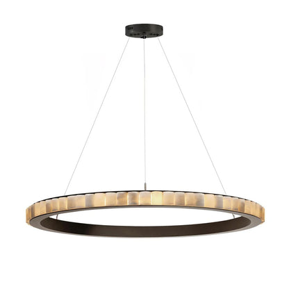 WOMO Tiered Circular Alabaster Chandelier-WM2858