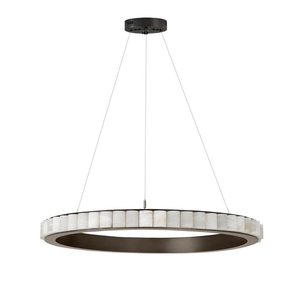 WOMO Tiered Circular Alabaster Chandelier-WM2858