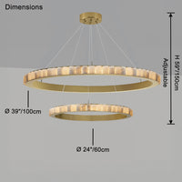 WOMO Tiered Circular Alabaster Chandelier-WM2858