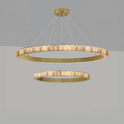 WOMO Tiered Circular Alabaster Chandelier-WM2858