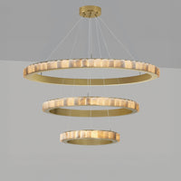 WOMO Tiered Circular Alabaster Chandelier-WM2858