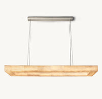 WOMO Lueur Rectangular Alabaster Chandelier - Rivage