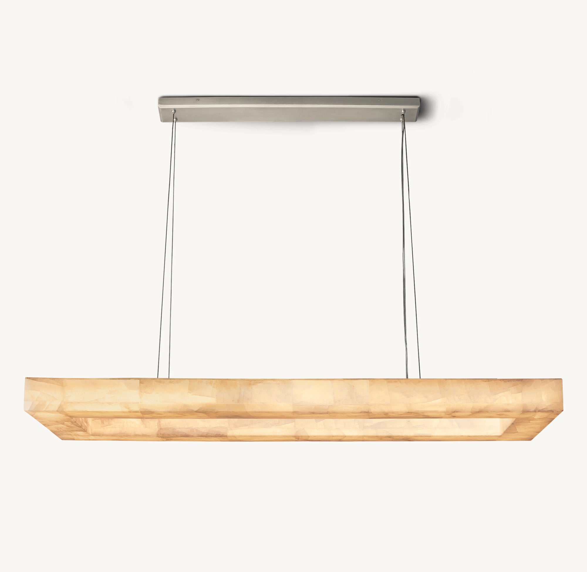 WOMO Lueur Rectangular Alabaster Chandelier - Rivage