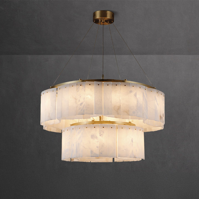 WOMO Modern Multi-Round Alabaster Chandelier-WM2860