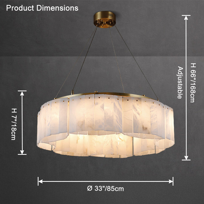 WOMO Modern Multi-Round Alabaster Chandelier-WM2860