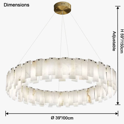 WOMO Luxury Alabaster Round Chandelier-WM2861