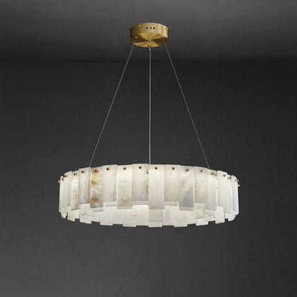 WOMO Luxury Alabaster Round Chandelier-WM2861