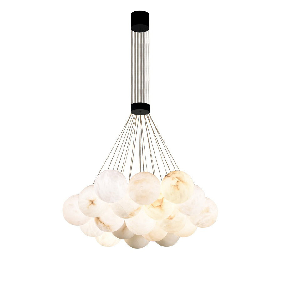 WOMO Cluster Globe Alabaster Pendant Chandelier-WM2865