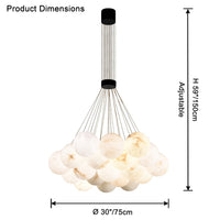 WOMO Cluster Globe Alabaster Pendant Chandelier-WM2865