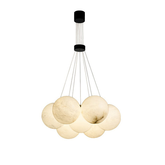 WOMO Cluster Globe Alabaster Pendant Chandelier-WM2865