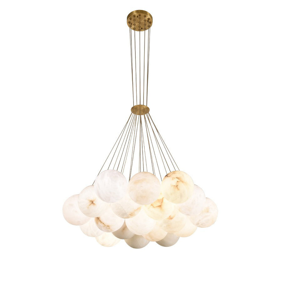 WOMO Cluster Globe Alabaster Pendant Chandelier-WM2865