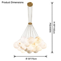 WOMO Cluster Globe Alabaster Pendant Chandelier-WM2865