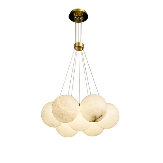 WOMO Cluster Globe Alabaster Pendant Chandelier-WM2865