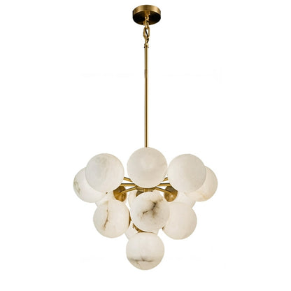 WOMO Tiered Alabaster Globe Chandelier-WM2867