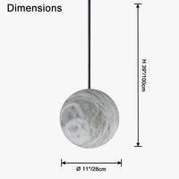 WOMO Globe Alabaster Pendant Light-WM2869