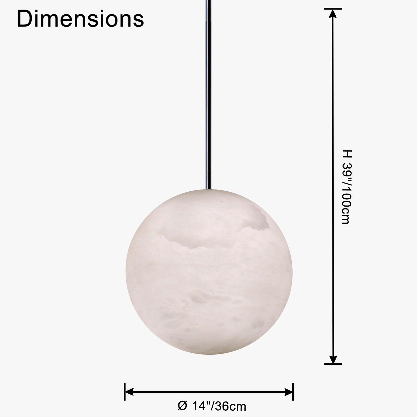 WOMO Globe Alabaster Pendant Light-WM2869