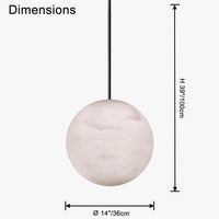WOMO Globe Alabaster Pendant Light-WM2869