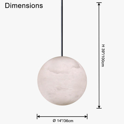 WOMO Globe Alabaster Pendant Light-WM2869