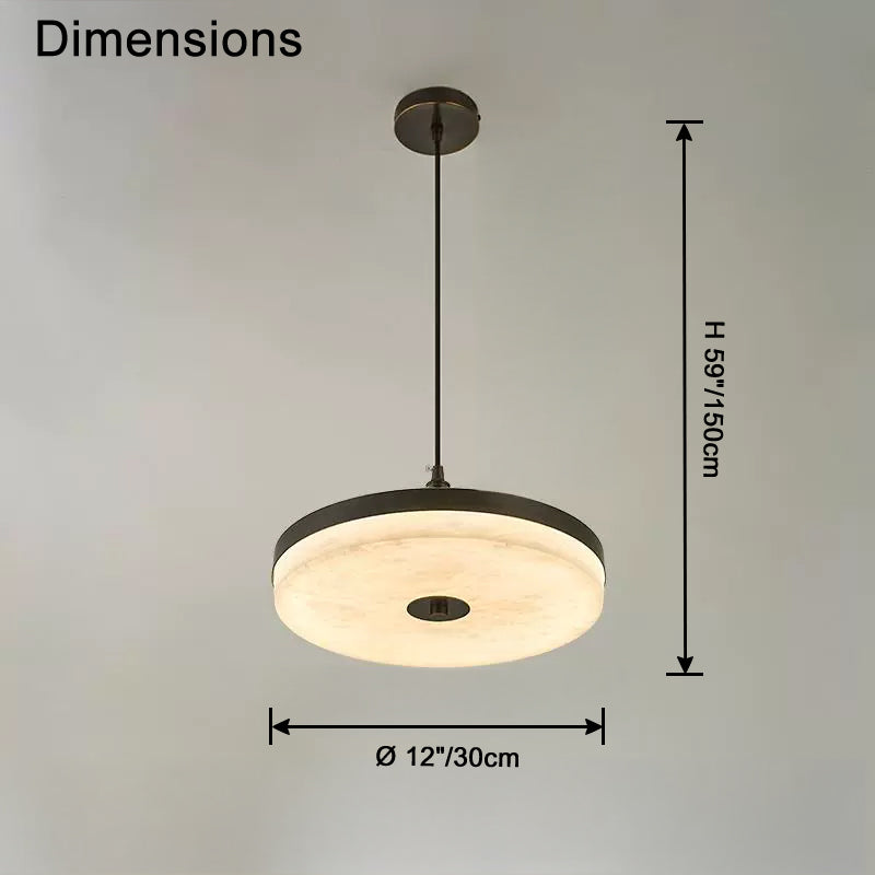 WOMO Disc Alabaster Pendant Light-WM2870