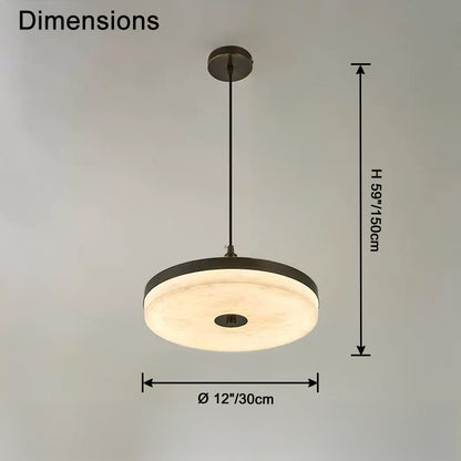 WOMO Disc Alabaster Pendant Light-WM2870