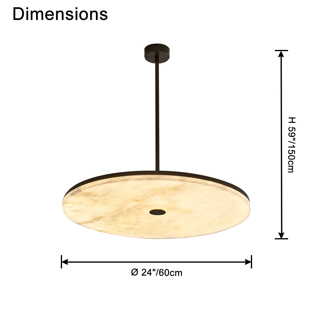 WOMO Disc Alabaster Pendant Light-WM2870