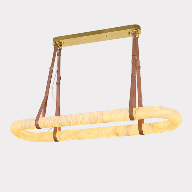 WOMO Oval Alabaster Chandelier-WM2871