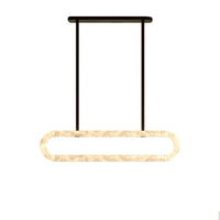 WOMO Oval Alabaster Chandelier-WM2872
