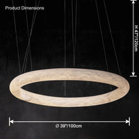 WOMO Alabaster Circle LED Chandelier-WM2873