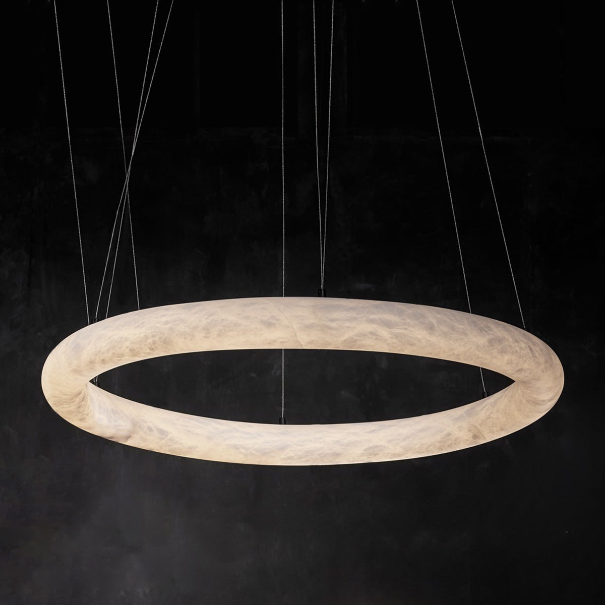 WOMO Alabaster Circle LED Chandelier-WM2873