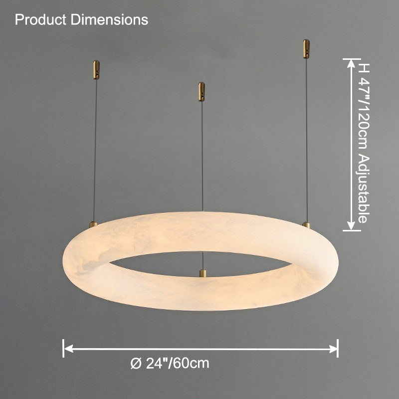 WOMO Alabaster Circle LED Chandelier-WM2873