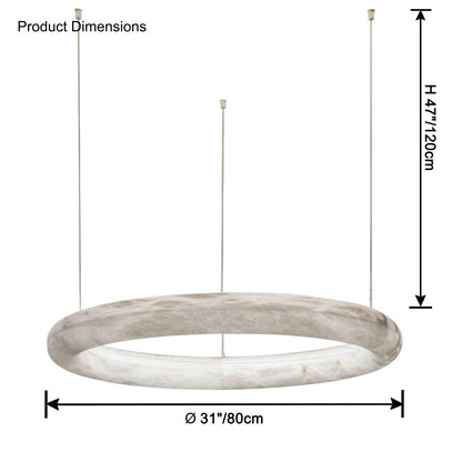 WOMO Alabaster Circle LED Chandelier-WM2873