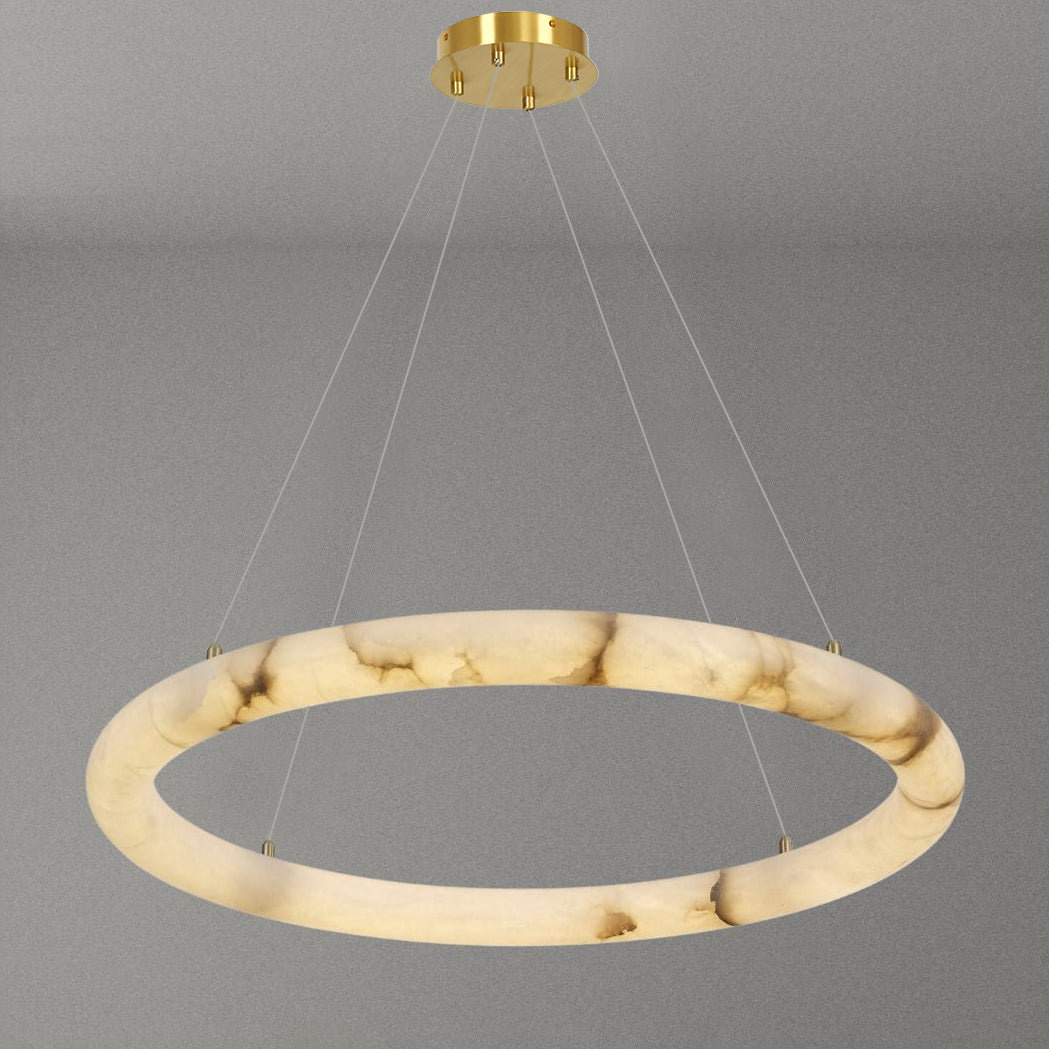 WOMO Alabaster Circular LED Chandelier-WM2874