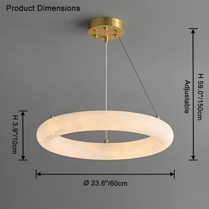 WOMO Alabaster Circular LED Chandelier-WM2874