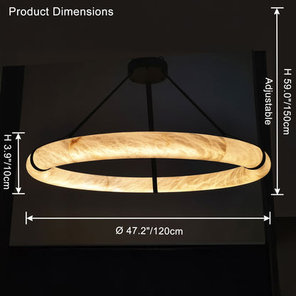 WOMO Alabaster Circular LED Chandelier-WM2874