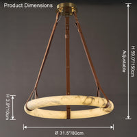 WOMO Alabaster Circular LED Chandelier-WM2874
