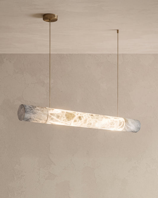 WOMO Alabaster Tube Linear Chandelier-WM2876