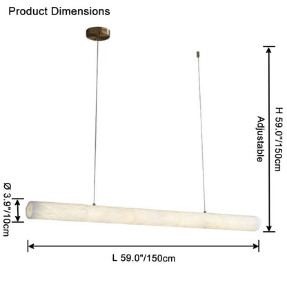 WOMO Alabaster Tube Linear Chandelier-WM2876